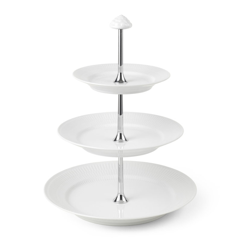 Royal Copenhagen White Fluted Étagère 3 Layers