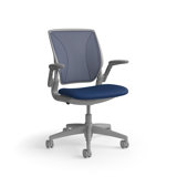 World LM, Black Ergonomic Task Chair with Poppy Seed Backrest, and Light Brown Autumn Upholstered Seat