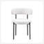 Ensemble de 2 chaises de salle à manger contemporaines en tissu Boucle-558798207