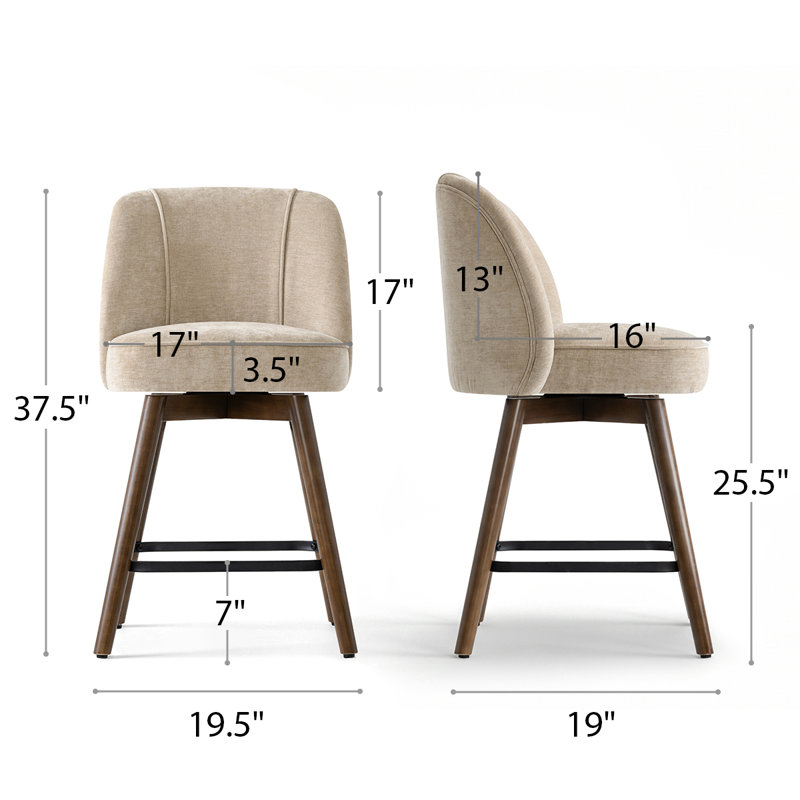 Tabouret de bar rotatif 25,5 po, Gruau