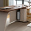 Bureau à 3 tiroirs brun noisette + beige massif massif + bois manufacturé-109080103-109080105