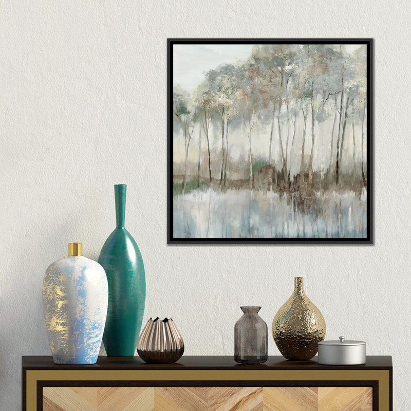 Serenade of Stillness - reproduction d'art murale - toile encadrée, H 18 po x l 18 po, Noir