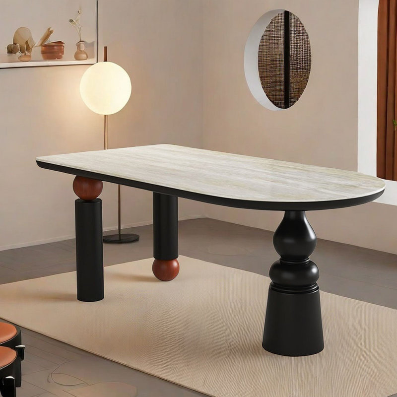 Table de salle à manger Retro Rock, H 29,5 po x L 70,9 po x l 31,5 po