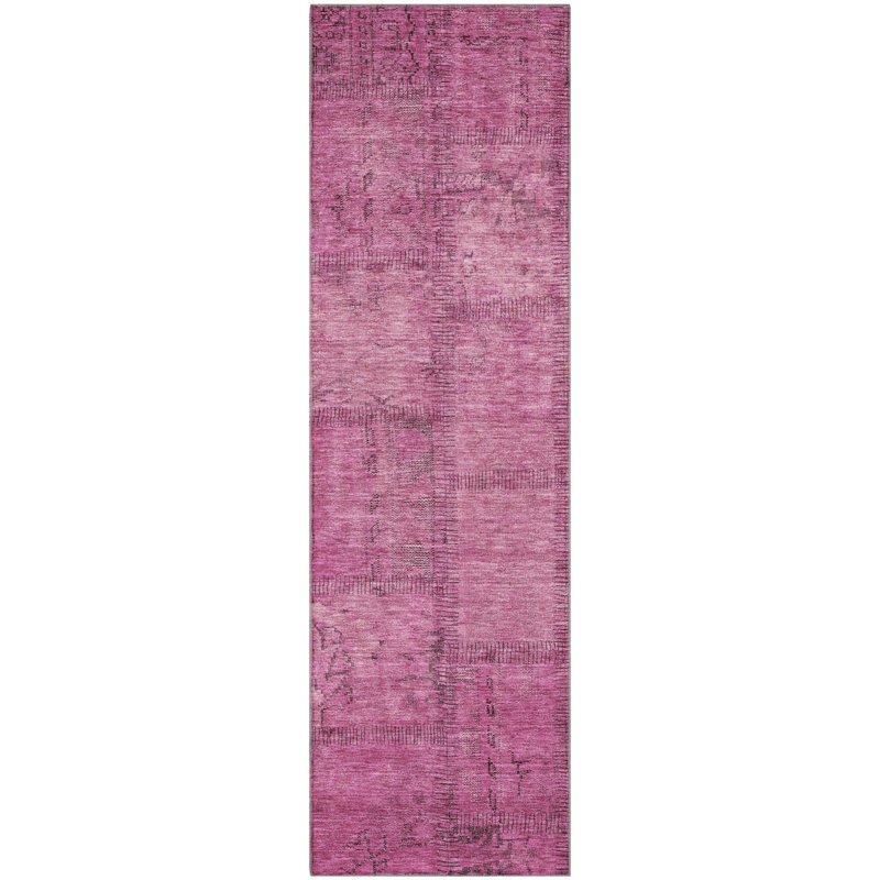 Premium Machine Washable Prisco Blush Rug, Runner 2'3" x 7'6"