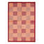 Tapis rouge foncé / brun en laine noué à la main 6 pi 7 po x 9 pi 7 po Rabekah