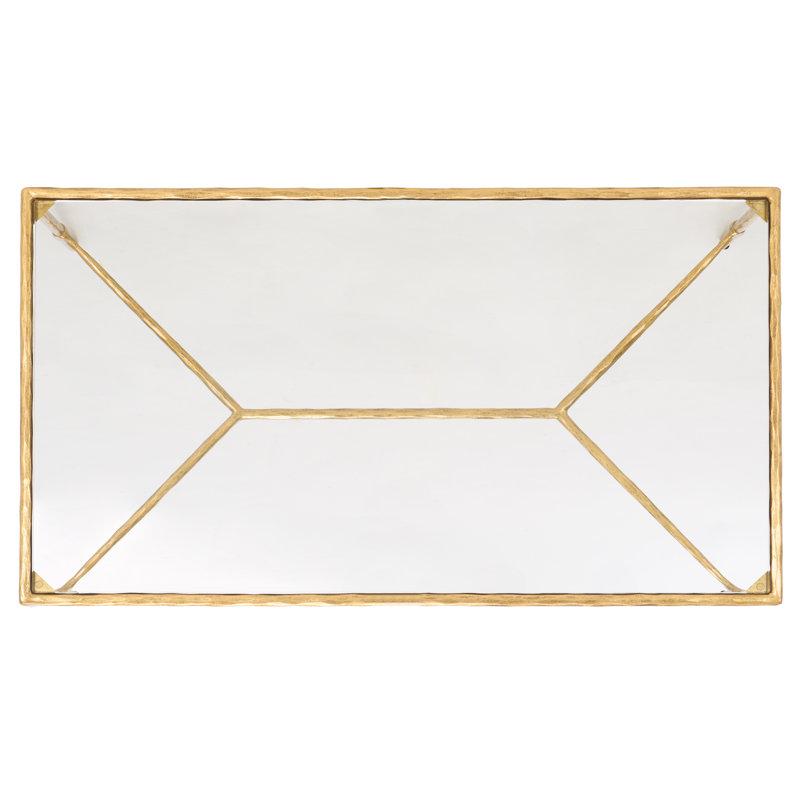 Isabellina Rectangular Coffee Table, Brass