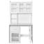 Bureau d'ordinateur avec porte en verre pour bureau à domicile ou bureau d'étude, bibliothèque et huche, bureau d'ordinateur avec bureau rotatif à 90 degrés, grand espace de travail-1571071668