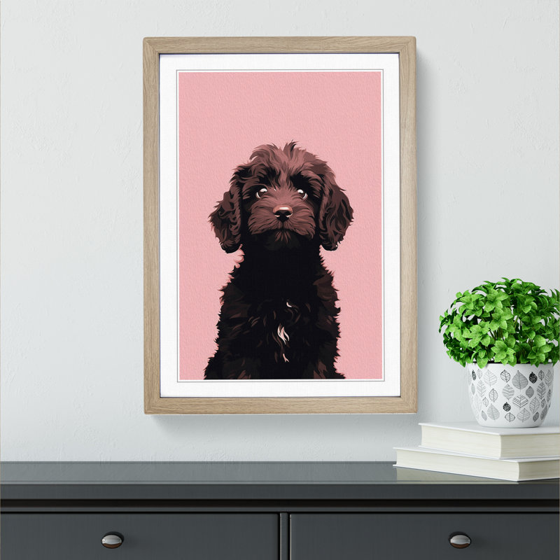 Single Picture Frame Print on Wood, 34cm H x 25cm W, Oak Framed
