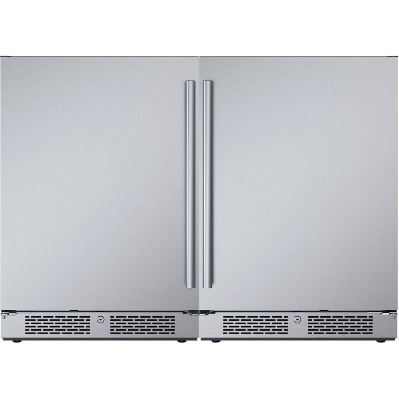 48 Inch Wide 11.32 Cu. Ft. Built-In or Free Standing Side by Side Dual Compact Refrigerator