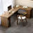 Solid wood L-shaped desk with Bookcase-1629130706-1629130710