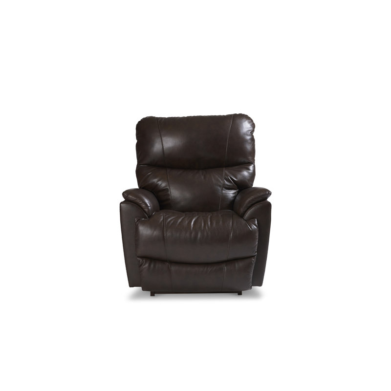 Trouper Leather Match Power Rocking Recliner with Power Headrest and Lumbar