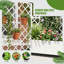 Boîte à fleurs en métal avec treillis et roues H 73 po x l 35 po-2005197397-1966247491