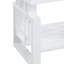 Table de bout rectangulaire blanche brillante avec étagères fonctionnelles pratiques et décoratives pour le salon