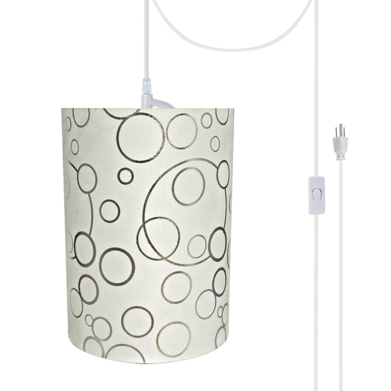 Hebden 1 - Light White Single Pendant, White/Silver