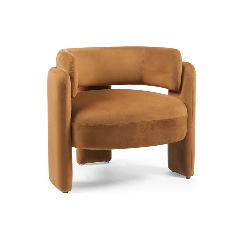 Hailey Velvet Occasional Chair, Caramel