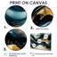 Emerald Stone Fusion on Blue River III - Art mural abstrait 4 pièces-459984108-459984099