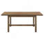 Ensemble de table de salle à manger 7PCS, table rectangulaire en bois avec pieds en tréteaux et 6 chaises