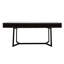 Bureau d'ordinateur 70,87 "Modern Black Modern, bureau d'étude et de travail, pieds en Y en métal