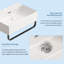 【Petit lavabo vasque mural blanc With - avec porte-serviettes et trou de robinet pour salle de bain compacte (céramique, conception peu encombrante)
