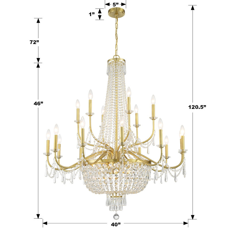 Laveah 22 - Light Dimmable Empire Chandelier
