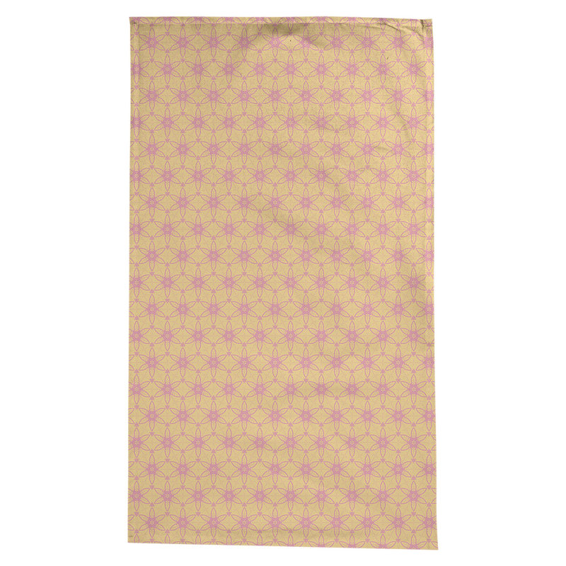 Nappe à cercles ornés Leffel, Jaune / Rose
