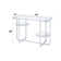 Ludovika Contemporary 42"L Rectangular Sofa Table with Mirrored Shelf in Chrome & Glass