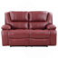 Ensemble de canapé inclinable rouge 2 pièces-1144974381
