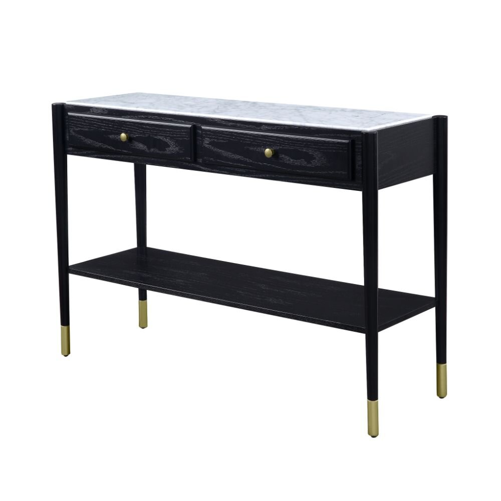 Everly Quinn Vasco Marble Top 2 - Drawer End Table | Wayfair