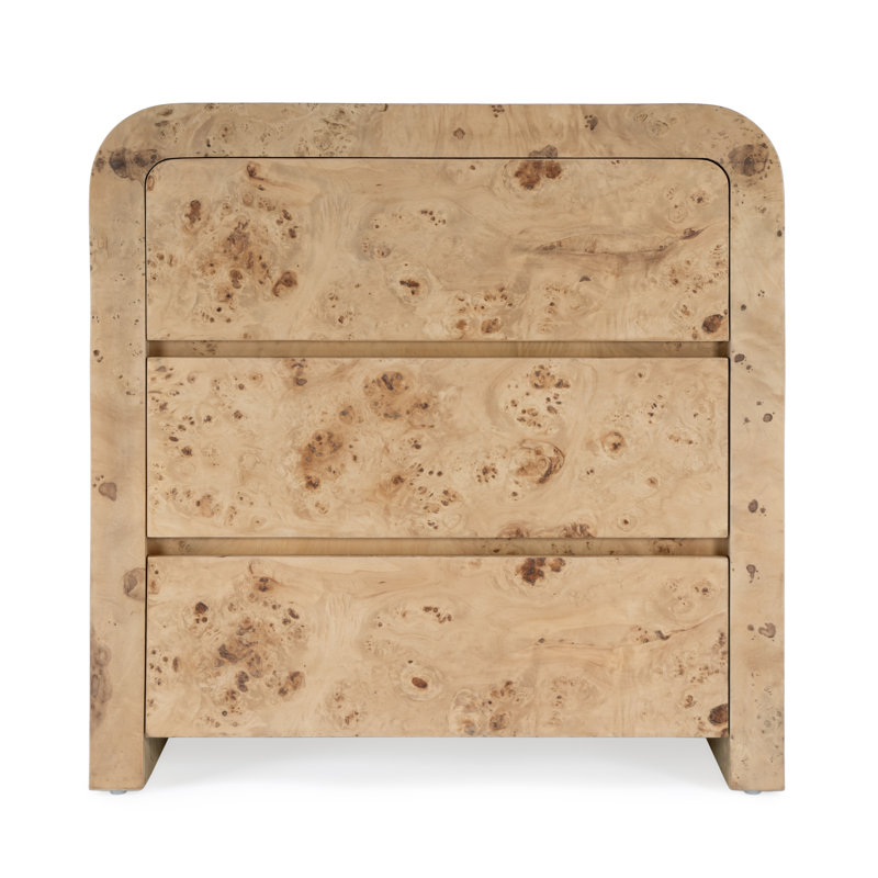 Cora 3 Drawer Curved Chest