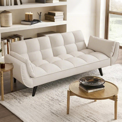 74 Inch Small Space Loveseat Sofa - 2-Seat Sofa Modern Apartment Couch with Throw Pillows