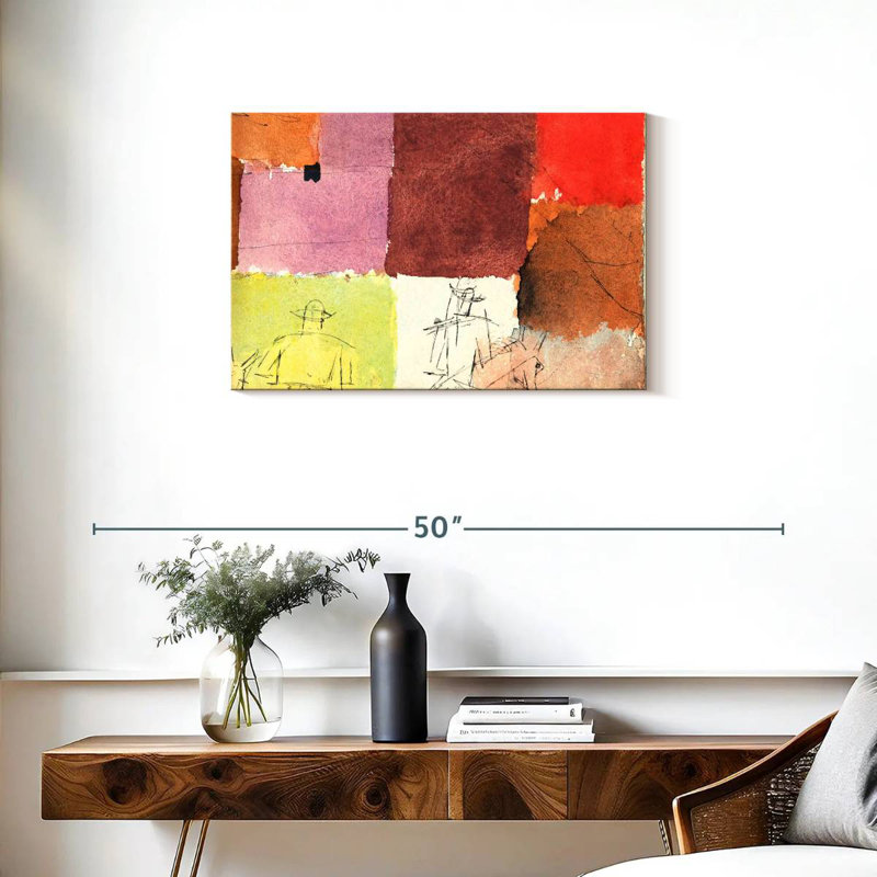 Composition d'Avery avec personnages, H 20 po x l 30 po