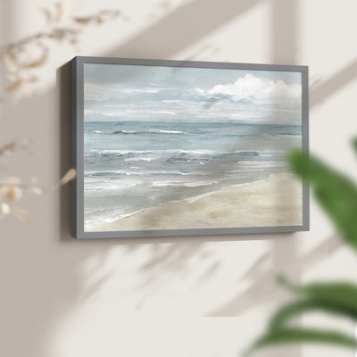 Soft Solace Beach -Framed Print - Restickable