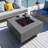Manhattan 36" Outdoor Concrete Fire Table 45,000 BTU - Includes Lava Rocks & PVC Cover-316934311-355425722