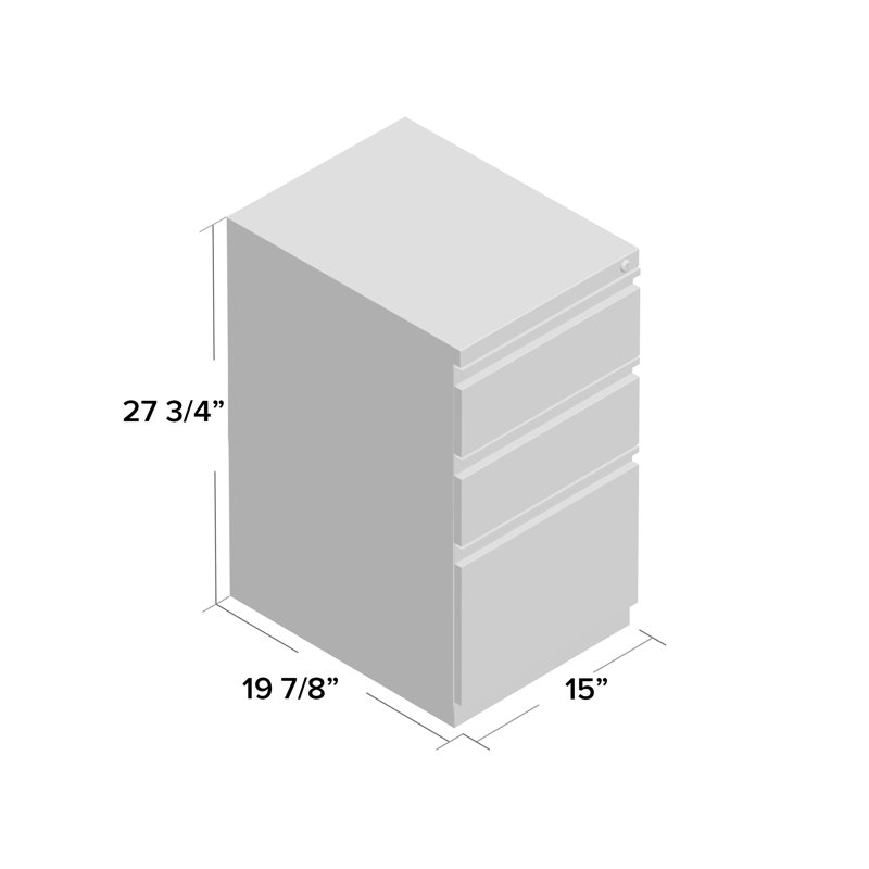 Camylah 15'' Wide 2 -Drawer Mobile Steel File Cabinet