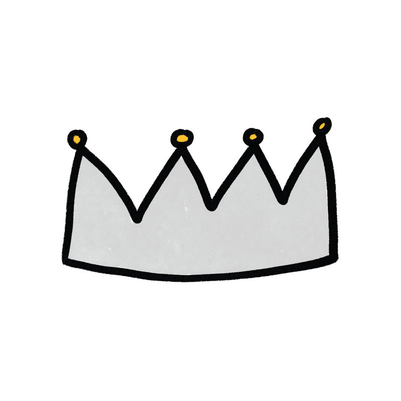 Hand Drawn Crown - Wrapped Canvas Art Prints, 51cm H x 76cm W x 3.8cm D