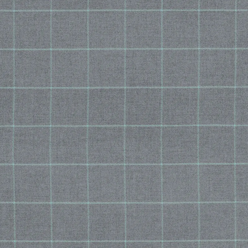 Bancroft Wool Plaid Fabric, Black/Gray