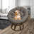 51 Inch Water Resistant Outdoor Papasan Cushion With Removable Cover For Patio Chair-208512234