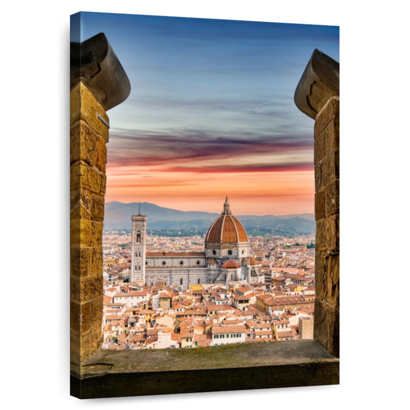 Aime Florence vue du sommet en Italie, H 45 po x l 30 po
