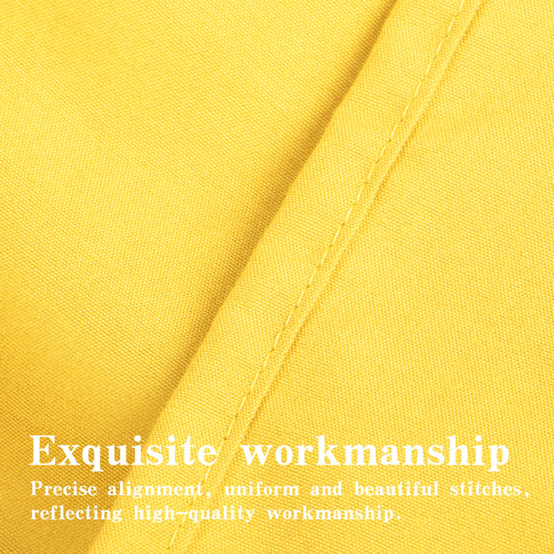 Mellow Yellow Cotton Queen Pillow Shams with Flange