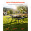 71.8 in Plastic Folding Bench Portable Outdoor Bench for Garden Black