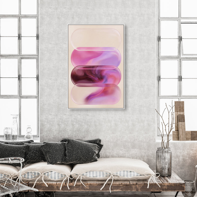 Clear Rose Print by Oliver Gal, 46"H x 31"W, White Floater Frame