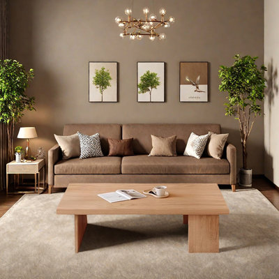 Grande table basse de style zen