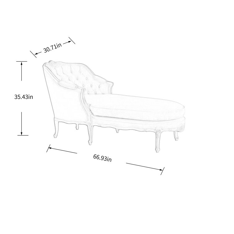 Mottla Upholstered Chaise Lounge One Allium Way Body Fabric: White Polyester Blend