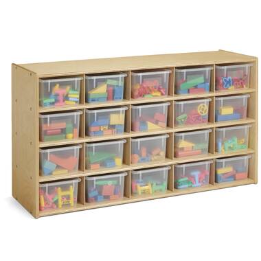 Jonti-Craft® 16 Compartment Manufactured Wood Book Display