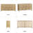 63" Wide Farmhouse 4-door Sideboard Buffet Cabinet With Retro Ring Handles