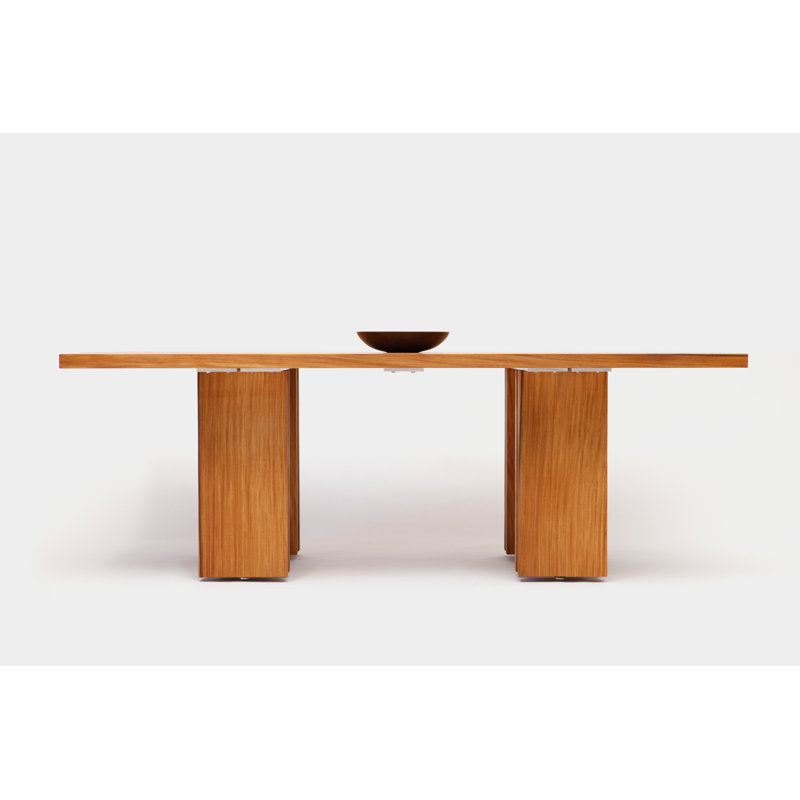 Elegant Afromosia Solid Wood Rectangular Dining Table, Seats 8