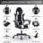 Black White Gaming Chair, With Footrest, Ergonomic Computer Chair, With Headrest And Lumbar Support, Breathable Material Height Adjustable Video Game Chairs For Adults
