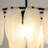 6-Light Black and Frosted Glass Leaf Chandelier for Kitchen Island Dining Bedroom Living Room Foyer-91047658