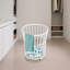 Panier à linge en métal avec roulettes