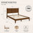 Knighten Solid Wood Full Bed Frame Dark Walnut-310021489-324616888